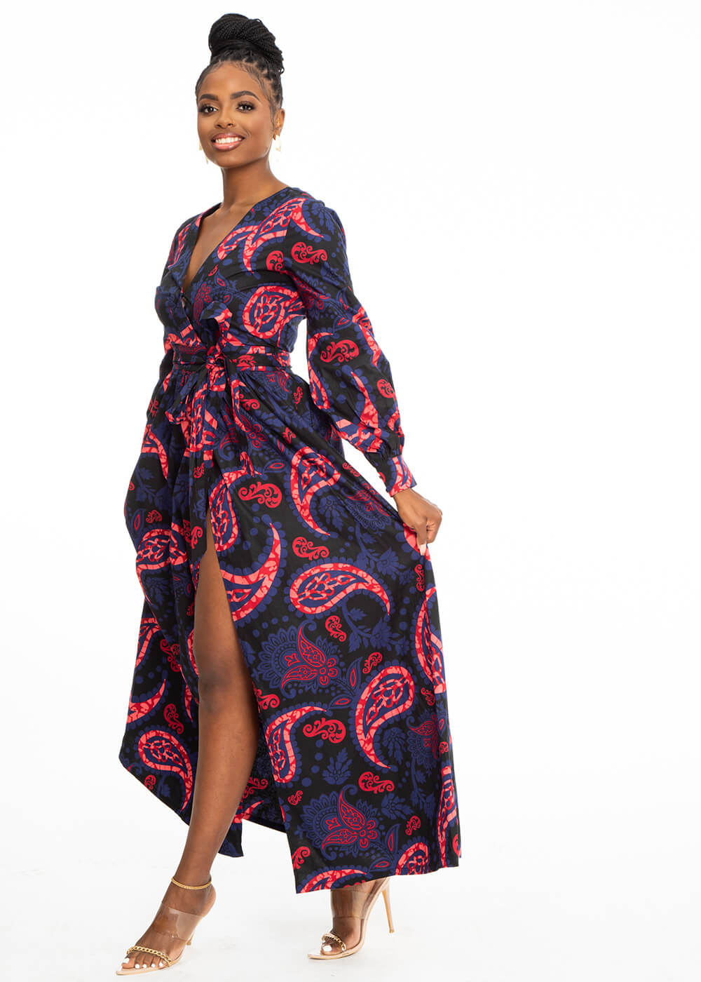 Rehema African Print Maxi Dress – D'IYANU